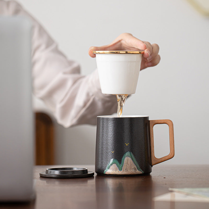 Gohobi Mountain Ceramic Tea Office Mug