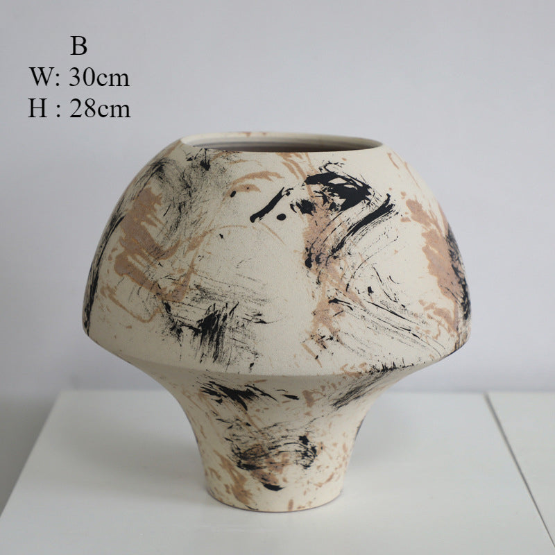 Gohobi Original Oil Painting Designer Ceramic Vase