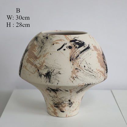 Gohobi Original Oil Painting Designer Ceramic Vase