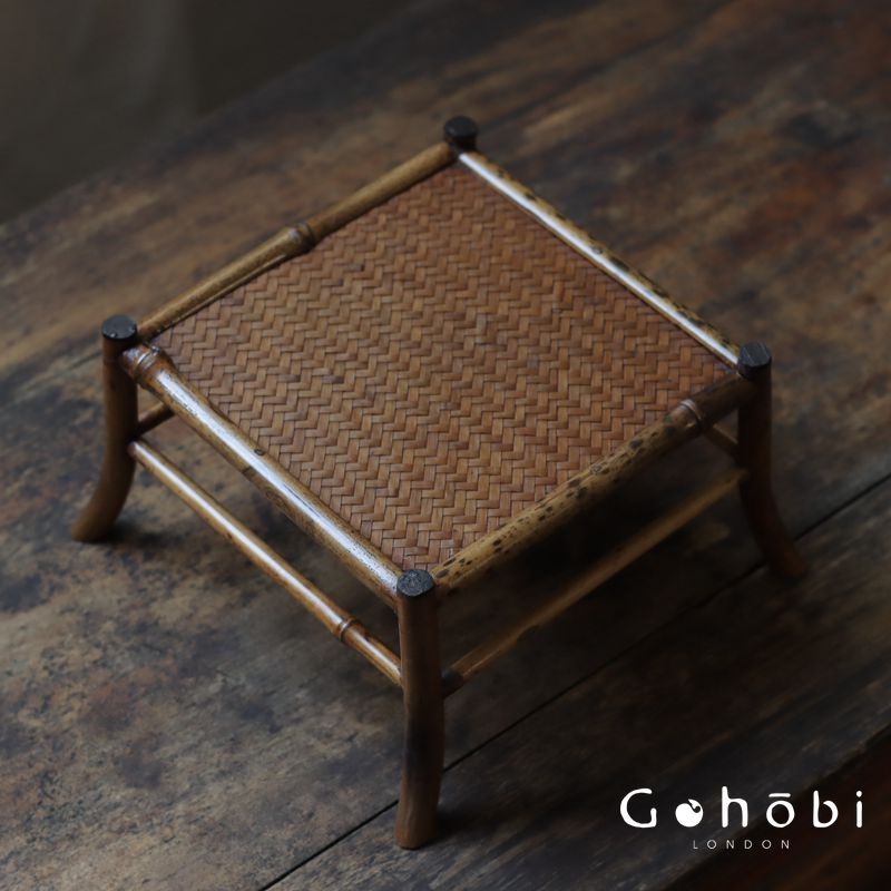 Gohobi Handmade Bamboo Display Table – Desktop Meilu Gushan Tea Stand & Mini Bonsai Platform