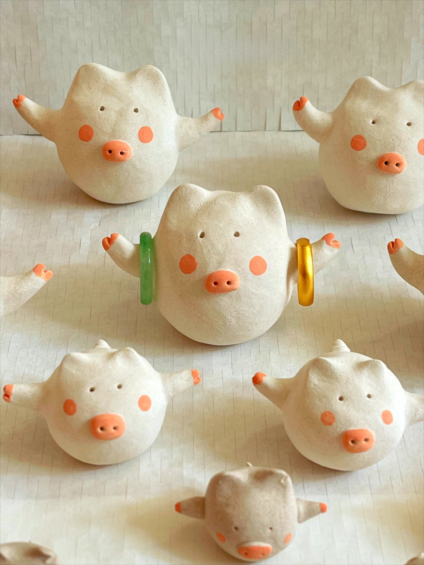 Gohobi x Little Diary Handmade Ceramic Pigs