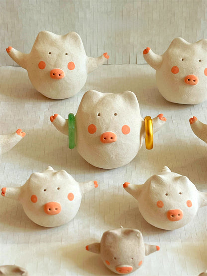 Gohobi x Little Diary Handmade Ceramic Pigs