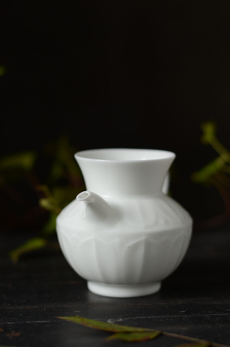 Gohobi Jade White Lotus Tea Cup Teapot Pitcher