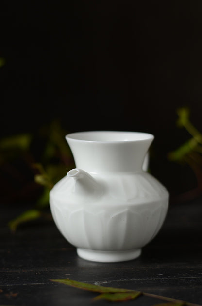 Gohobi Jade White Lotus Tea Cup Teapot Pitcher