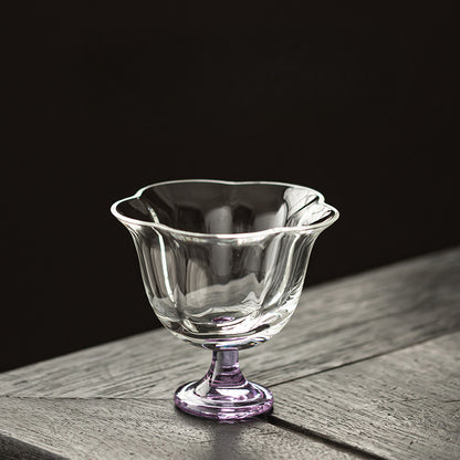 Gohobi High Borosilicate Glass Tall Footed Tea Cup – Transparent Heat-Resistant Master Cup for Gongfu Tea, Chinese Teaware for Home Use