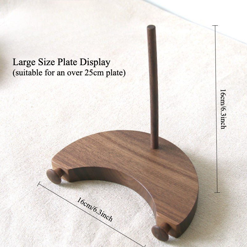 Gohobi Black Walnut Plate Display Rack