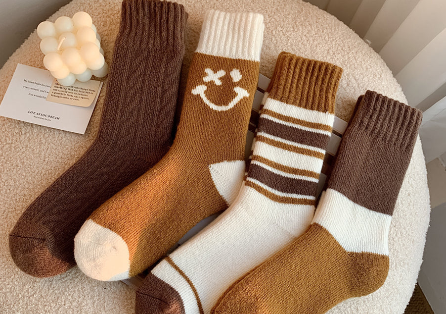 Gohobi Brown Autumn Socks