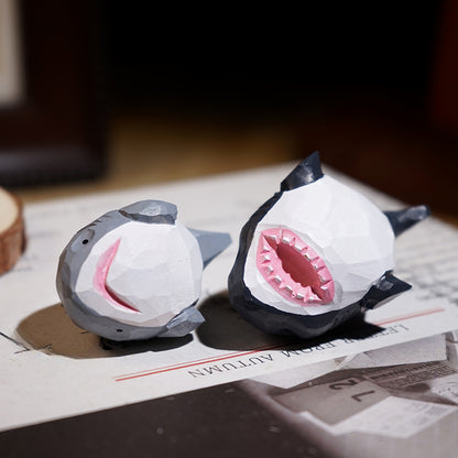Gohobi Handcrafted Wooden Shark Ornament