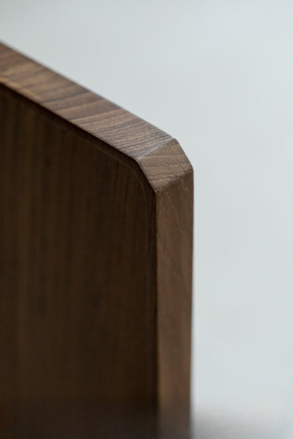 Gohobi Japanese-style Wabi-Sabi Teak Brown Rectangular Tray 007