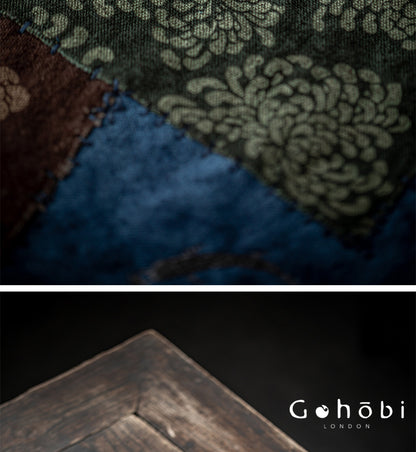 Gohobi Persimmon Dyed Tea Tray Mat – Handmade Double-Sided Tea Cloth Pot Placemat