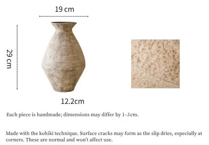 Gohobi Japanese-style Wabi Sabi Handmade Zen Large Vase 0023