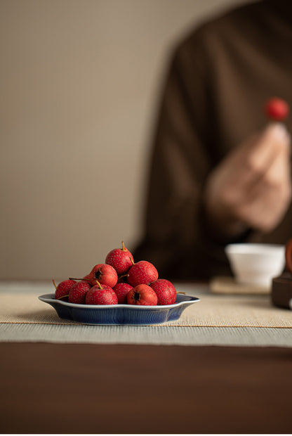 Gohobi Traditional Japanese Glazed Fruit Nuts Small Plate - Cloud 007