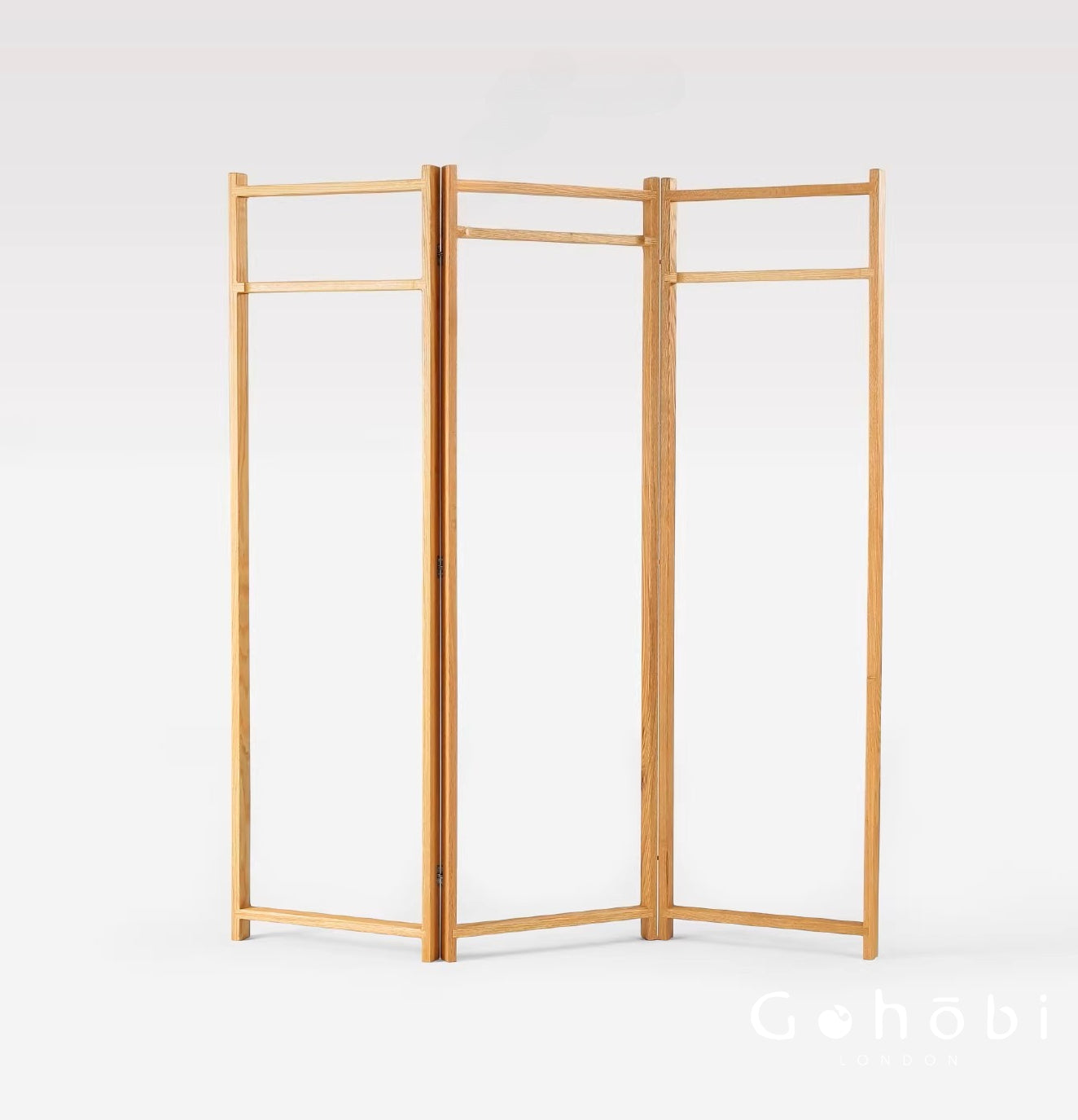 Gohobi Solid Wood Screen Coat Rack – Red Oak or Black Walnut Folding Hanger with Three or Four Panel Options | FSC Certified Furniture