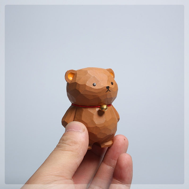 Gohobi Handcrafted Wooden Bear Ornament