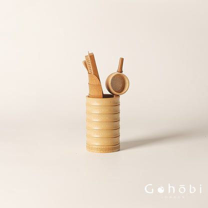 Gohobi Bamboo Basket Tea Accessories Set – Japanese-Style Six Gentlemen Kung Fu Tea Tools