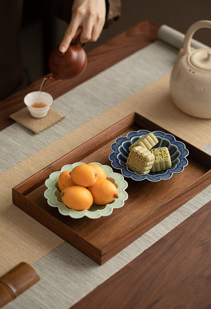 Gohobi, petite assiette de fruits glacés japonais traditionnels - Chrysanthème 001