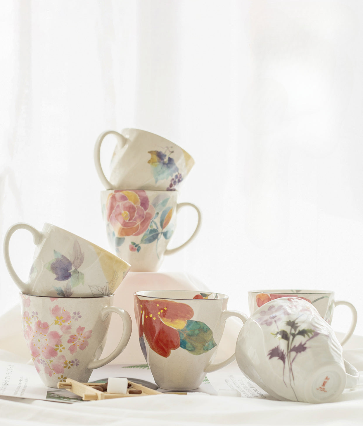 [Made In Japan] Gohobi Japanese Flowers Mug Coffee Cup