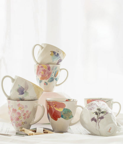 [Made In Japan] Gohobi Japanese Flowers Mug Coffee Cup