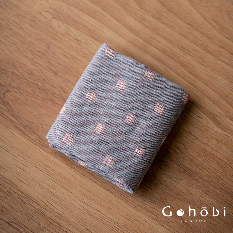 Gohobi Cotton Linen Tea Towel – Japanese Style Absorbent Tea Cloth for Tea Ceremony