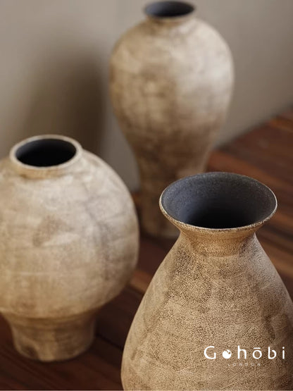 Gohobi Japanese-style Wabi Sabi Handmade Zen Large Vase 0023