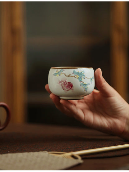 Gohobi Hand-painted Goldfish Osmanthus Ceramic Tea Cup