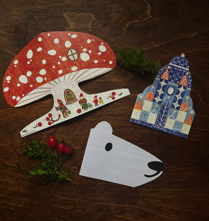 Mortlake Papers Winter Palace Shaped Greeting Card [Made in the UK]