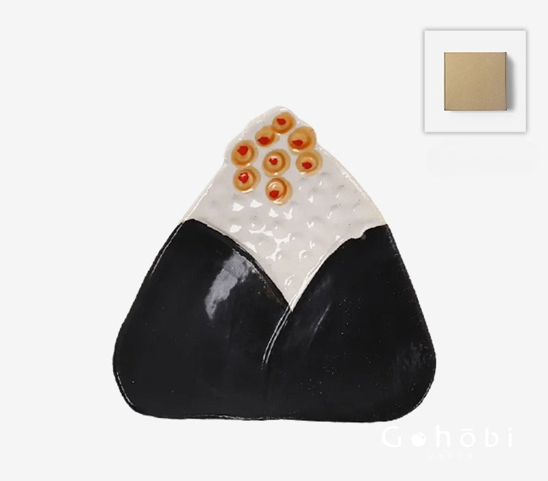 Gohobi Japanese Rice Ball Small Plate Sauce Dipping Plate for Japanese Food [Made in Japan]