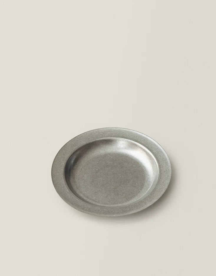Gohobi Retro Stainless Steel Shallow Dessert Plate