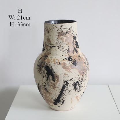 Gohobi Original Oil Painting Designer Ceramic Vase