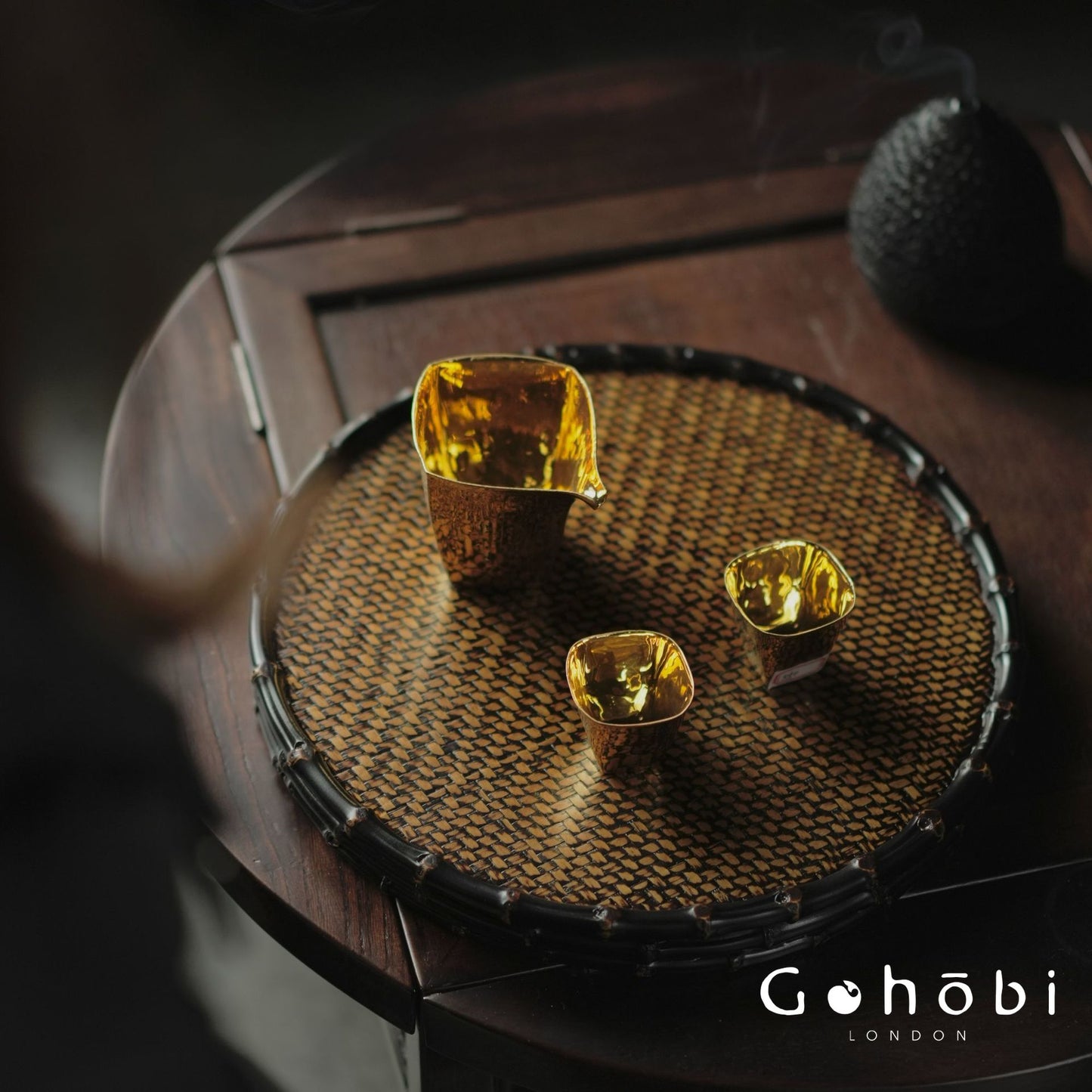 Retro Chinese bamboo Gohobi Retro Chinese Bamboo Tea Tray Mat – Woven Bamboo Tea Tray Storage Mat for Tea Ceremony Accessoriesmat, tea tray, tray, tea set storage tea ceremony accessories