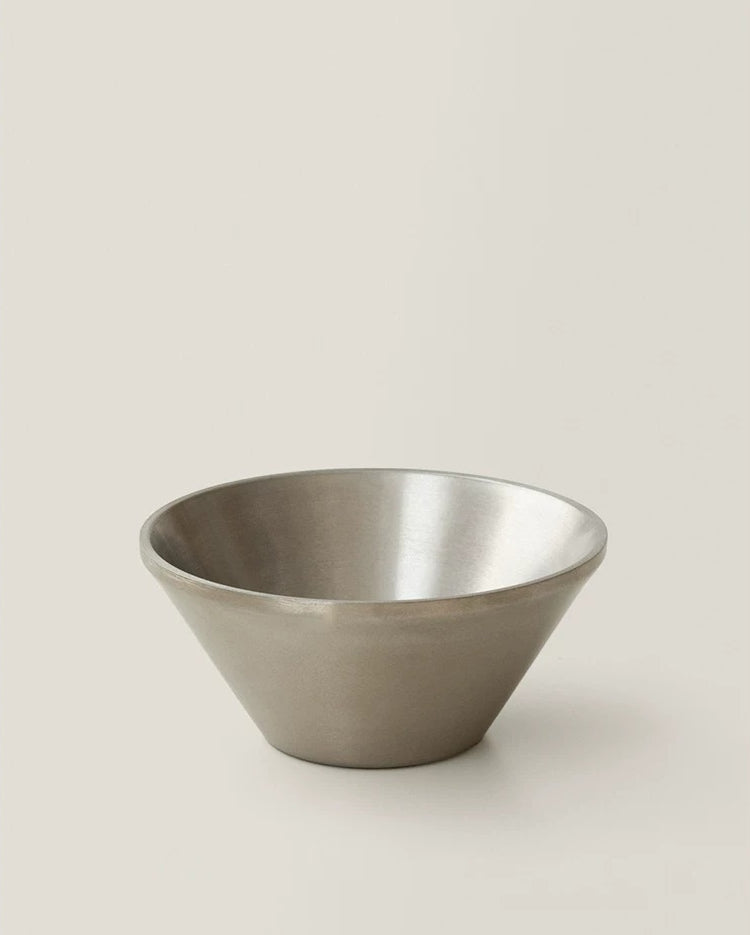 Gohobi Retro Double-Wall Stainless Steel Cone Bowl