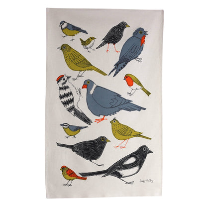 Gohobi x Poppy Treffry Garden Birds Tea Towel [Made in the UK]