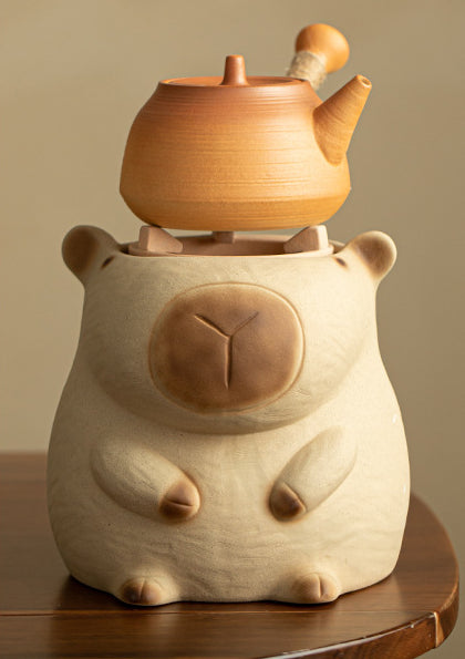 Gohobi Traditional Teapot and Stove Set 002 Capybara