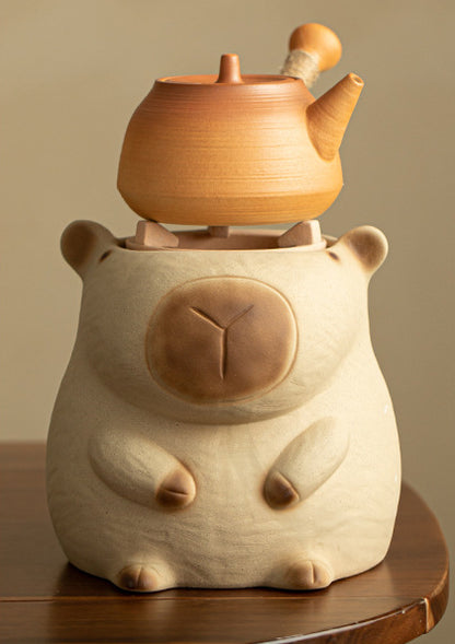 Gohobi Traditional Teapot and Stove Set 002 Capybara