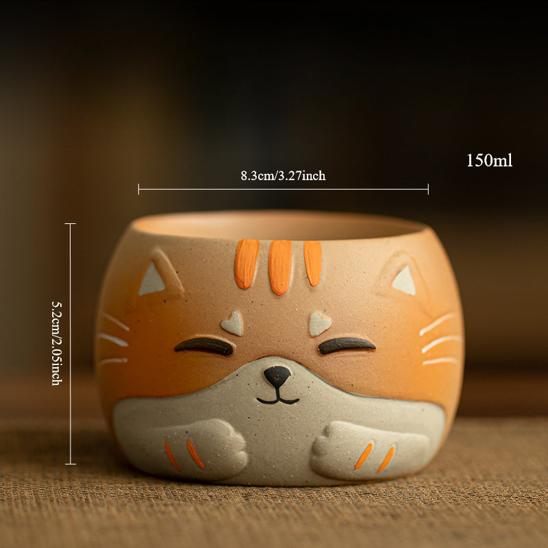 Gohobi Hand-painted Cat Master Tea Cup Coffee Mug
