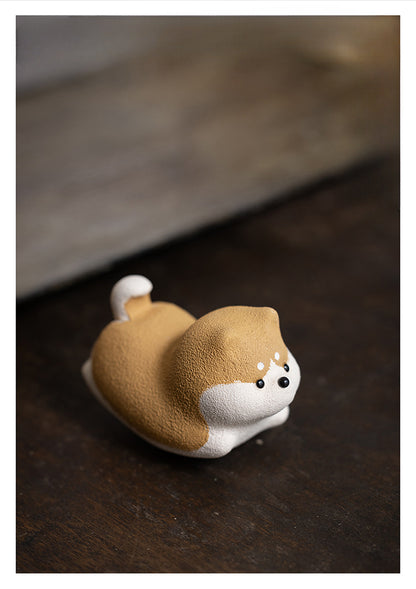 Gohobi Ceramic Handmade Purple Sand Yixing Tea Pet Ornaments