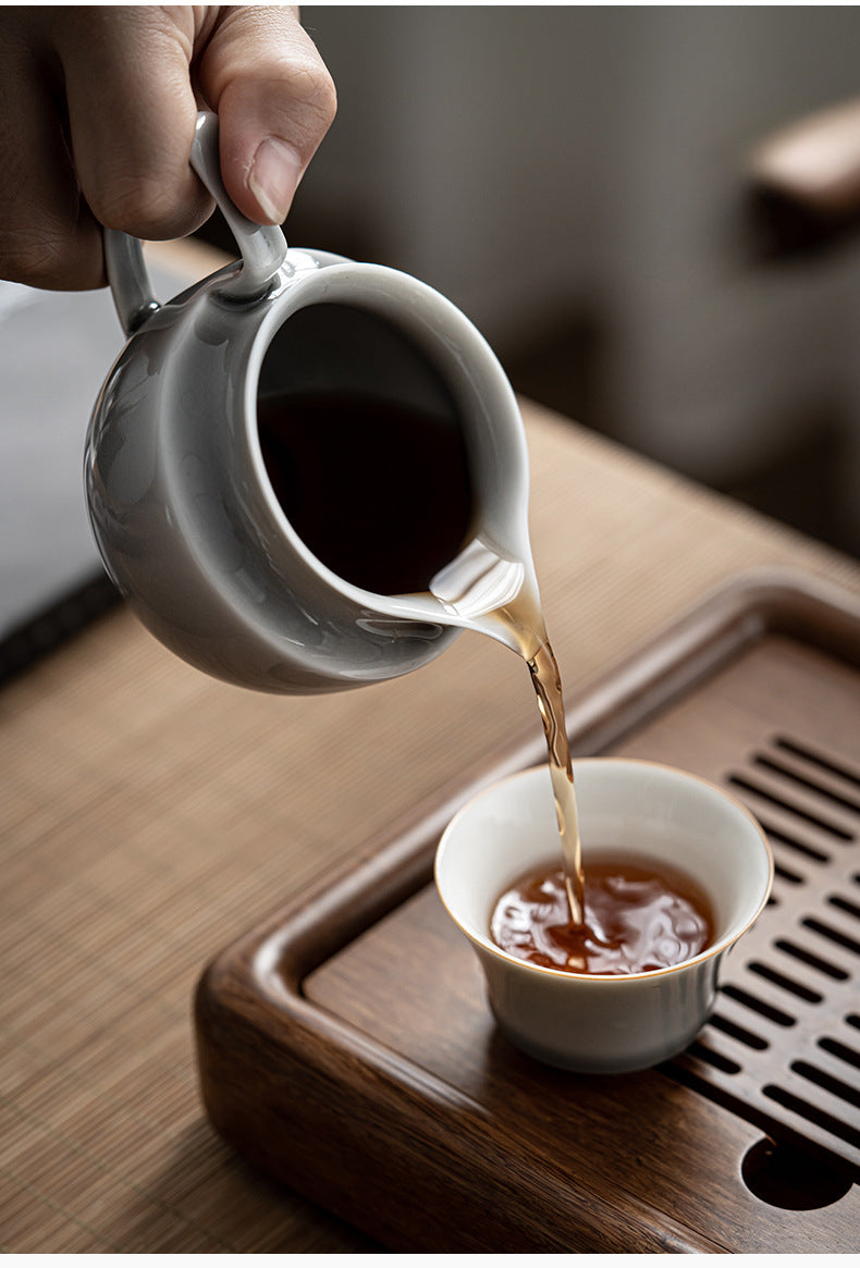 Gohobi Japanese Style Ice Grey and Green Pitcher 001