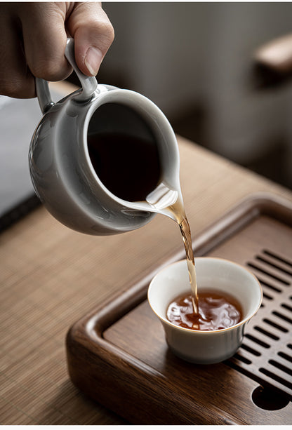 Gohobi Japanese Style Ice Grey and Green Pitcher 001