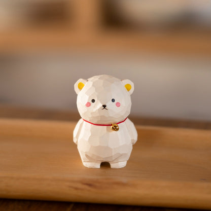 Gohobi Handcrafted Wooden Bear Ornament