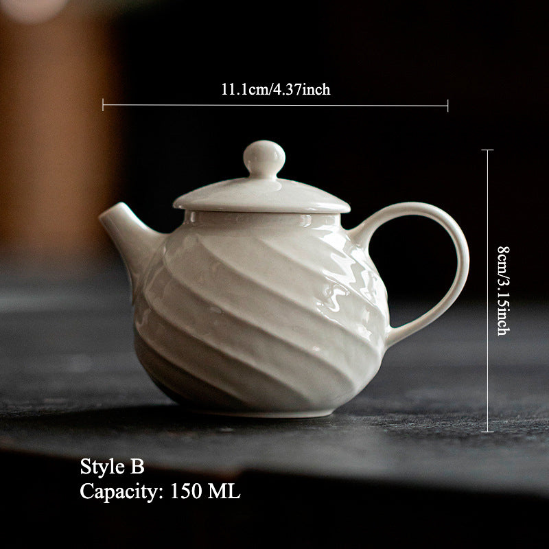 Gohobi Japanese-Style Grass Ash Glaze Teapot