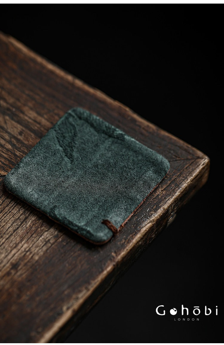 Gohobi Japanese Style Tea Coaster – Retro Fabric Tea Cup Mat for Tea Ceremony