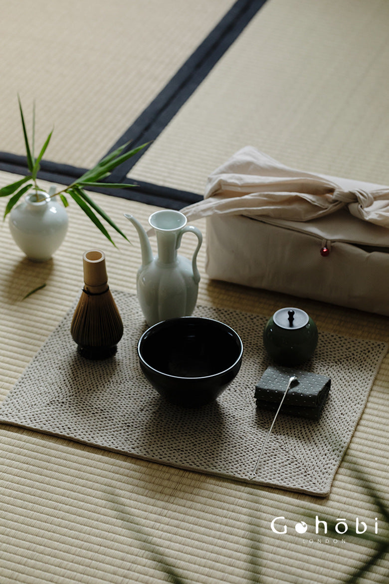 Gohobi Song-Inspired Matcha Travel Tea Set – Jianzhan Bowl with Travel Bag