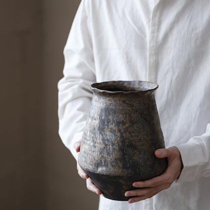 Gohobi Japanese-style wabi sabi handmade large vase 003