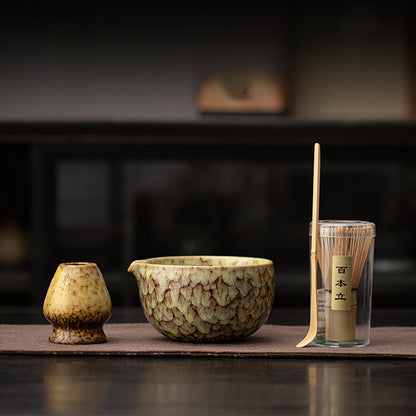 Gohobi Ceramic Matcha Set 038 Flow Glaze