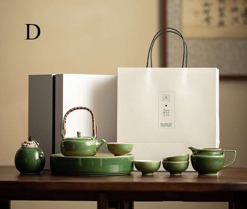 Gohobi Japanese Style Ice Grey and Green Tea Set 001
