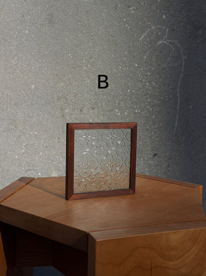 Gohobi Taiwanese Patterned Glass Coaster & Storage Box