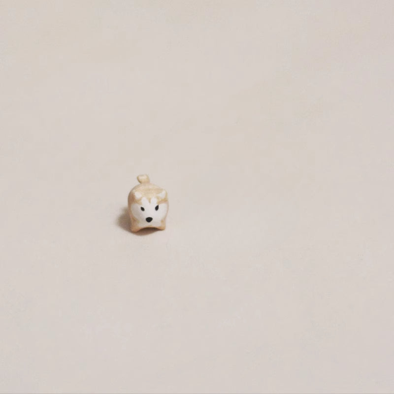 Gohobi x Little Diary Handmade Ceramic Akita Shiba Inu Dog