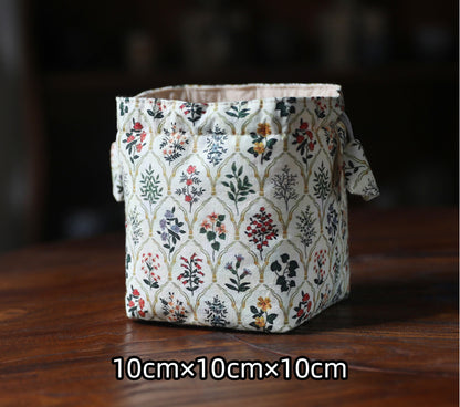 Gohobi Floral and Pot Pattern Teaware Storage Travel Bag