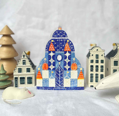 Mortlake Papers Winter Palace Shaped Greeting Card [Made in the UK]