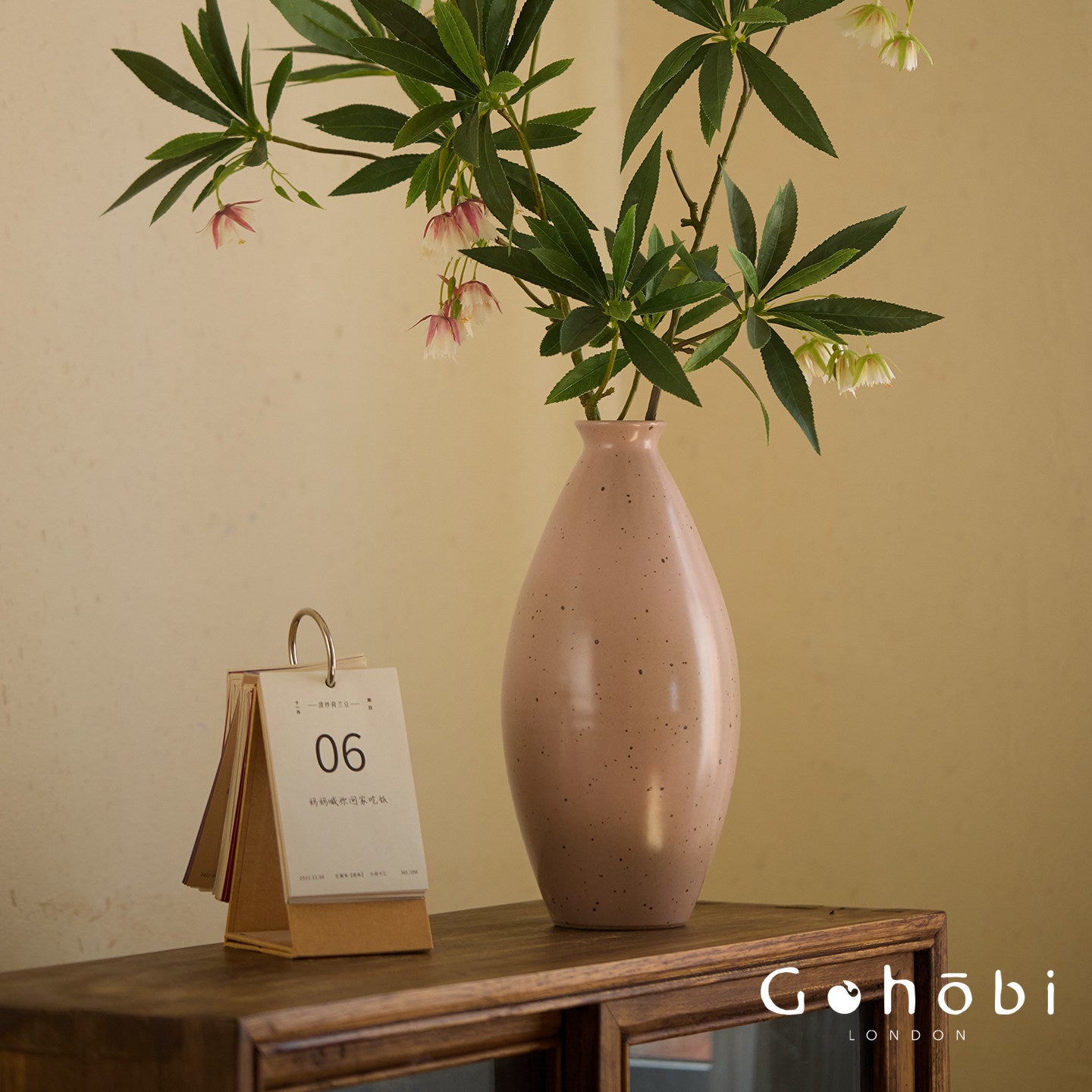 Gohobi Medieval Retro Ceramic Vase – Handmade Decorative Flower Vase for Home and Living Room